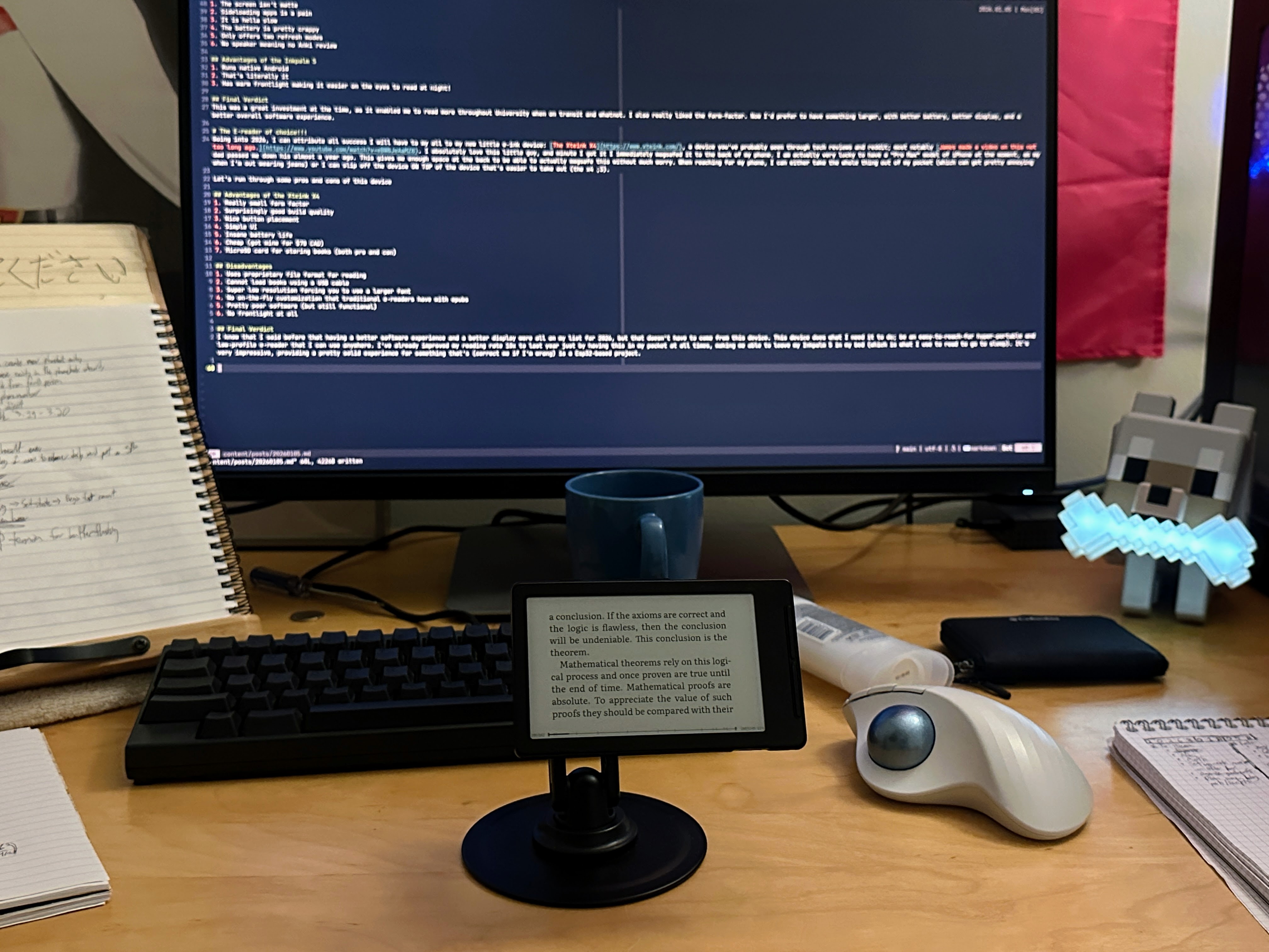 Xteink X4 on a Magsafe Stand